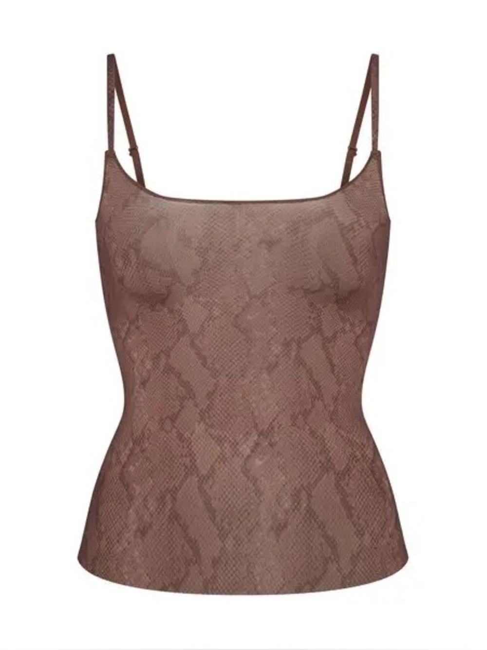 MILKY SHEER CAMI Brown Snake-Print Cami Top - Women's Sleeveless Tank